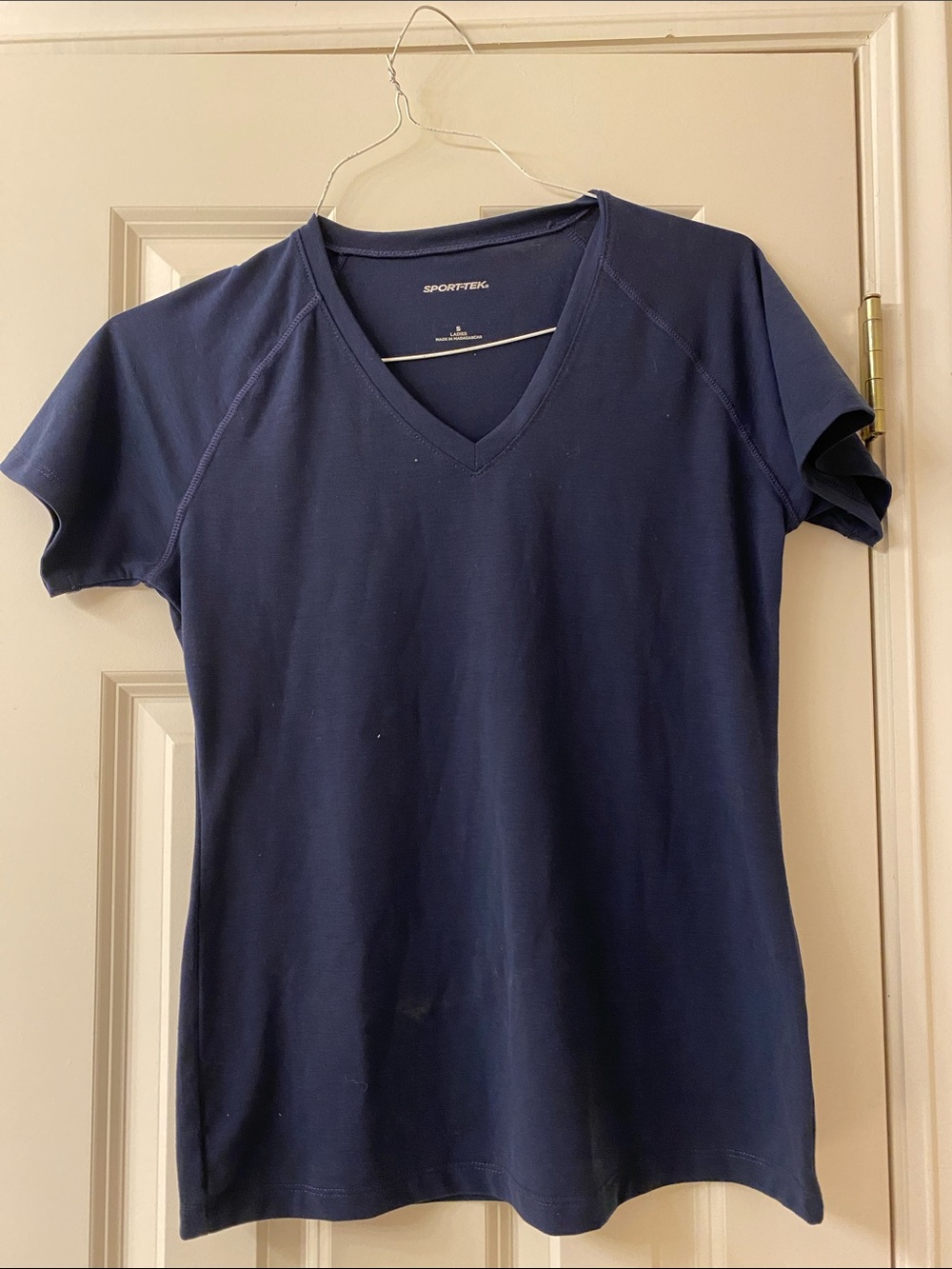 Sport-Tek Women's Navy V-Neck Short Sleeve Performance Tee